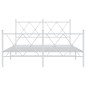 vidaXL Bettgestell mit Kopf- und Fußteil Metall Weiß 140x190 cm vidaXL Bettgestell mit Kopf- und Fußteil Metall Weiß 140x190 cm