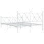 vidaXL Bettgestell mit Kopf- und Fußteil Metall Weiß 140x190 cm vidaXL Bettgestell mit Kopf- und Fußteil Metall Weiß 140x190 cm