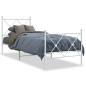 vidaXL Bettgestell mit Kopf- und Fußteil Metall Weiß 80x200 cm vidaXL Bettgestell mit Kopf- und Fußteil Metall Weiß 80x200 cm
