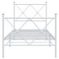 vidaXL Bettgestell mit Kopf- und Fußteil Metall Weiß 80x200 cm vidaXL Bettgestell mit Kopf- und Fußteil Metall Weiß 80x200 cm