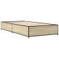 vidaXL Bettgestell Sonoma-Eiche 100x200 cm Holzwerkstoff und Metall vidaXL Bettgestell Sonoma-Eiche 100x200 cm Holzwerkstoff und Metall