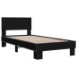 vidaXL Bettgestell Schwarz 100x200 cm Holzwerkstoff und Metall vidaXL Bettgestell Schwarz 100x200 cm Holzwerkstoff und Metall