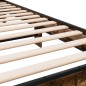 vidaXL Bettgestell Räuchereiche 90x200 cm Holzwerkstoff und Metall vidaXL Bettgestell Räuchereiche 90x200 cm Holzwerkstoff und Metall