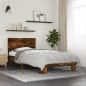 vidaXL Bettgestell Räuchereiche 75x190 cm Holzwerkstoff und Metall vidaXL Bettgestell Räuchereiche 75x190 cm Holzwerkstoff und Metall