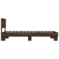 vidaXL Bettgestell Braun Eichen-Optik 90x190 cm Holzwerkstoff Metall vidaXL Bettgestell Braun Eichen-Optik 90x190 cm Holzwerkstoff Metall