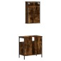 vidaXL 2-tlg. Badmöbel-Set Räuchereiche Holzwerkstoff vidaXL 2-tlg. Badmöbel-Set Räuchereiche Holzwerkstoff