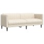 vidaXL 3-tlg. Sofagarnitur Creme Stoff vidaXL 3-tlg. Sofagarnitur Creme Stoff