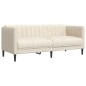 vidaXL 3-tlg. Sofagarnitur Creme Stoff vidaXL 3-tlg. Sofagarnitur Creme Stoff