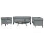 vidaXL 3-tlg. Sofagarnitur Hellgrau Stoff vidaXL 3-tlg. Sofagarnitur Hellgrau Stoff