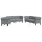 vidaXL 3-tlg. Sofagarnitur Hellgrau Stoff vidaXL 3-tlg. Sofagarnitur Hellgrau Stoff