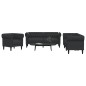 vidaXL 3-tlg. Sofagarnitur Schwarz Stoff vidaXL 3-tlg. Sofagarnitur Schwarz Stoff