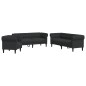 vidaXL 3-tlg. Sofagarnitur Schwarz Stoff vidaXL 3-tlg. Sofagarnitur Schwarz Stoff