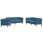 vidaXL 3-tlg. Sofagarnitur Blau Samt vidaXL 3-tlg. Sofagarnitur Blau Samt