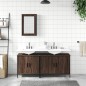 vidaXL 3-tlg. Badmöbel-Set Braun Eichen-Optik Holzwerkstoff vidaXL 3-tlg. Badmöbel-Set Braun Eichen-Optik Holzwerkstoff