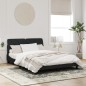 vidaXL Bettgestell mit LED-Leuchten Schwarz 160x200 cm Samt vidaXL Bettgestell mit LED-Leuchten Schwarz 160x200 cm Samt