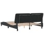 vidaXL Bettgestell mit LED-Leuchten Schwarz 160x200 cm Samt vidaXL Bettgestell mit LED-Leuchten Schwarz 160x200 cm Samt