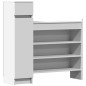 vidaXL Schuhschrank Weiß 100,5x28x100 cm Holzwerkstoff vidaXL Schuhschrank Weiß 100,5x28x100 cm Holzwerkstoff