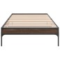 vidaXL Bettgestell Braun Eichen-Optik 90x200 cm Holzwerkstoff Metall vidaXL Bettgestell Braun Eichen-Optik 90x200 cm Holzwerkstoff Metall