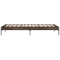 vidaXL Bettgestell Braun Eichen-Optik 90x200 cm Holzwerkstoff Metall vidaXL Bettgestell Braun Eichen-Optik 90x200 cm Holzwerkstoff Metall