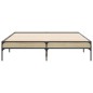 vidaXL Bettgestell Sonoma-Eiche 140x190 cm Holzwerkstoff und Metall vidaXL Bettgestell Sonoma-Eiche 140x190 cm Holzwerkstoff und Metall