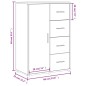 vidaXL Sideboard Weiß 60x31x84 cm Holzwerkstoff vidaXL Sideboard Weiß 60x31x84 cm Holzwerkstoff
