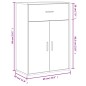 vidaXL Sideboard Grau Sonoma 60x30x84 cm Holzwerkstoff vidaXL Sideboard Grau Sonoma 60x30x84 cm Holzwerkstoff
