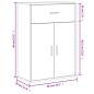vidaXL Sideboard Betongrau 60x30x84 cm Holzwerkstoff vidaXL Sideboard Betongrau 60x30x84 cm Holzwerkstoff