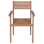 Stapelbare Gartenstühle mit Kissen 8 Stk. Massivholz Teak Stapelbare Gartenstühle mit Kissen 8 Stk. Massivholz Teak