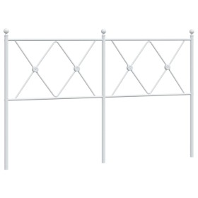 vidaXL Kopfteil Metall Weiß 137 cm