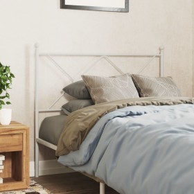 vidaXL Kopfteil Metall Weiß 107 cm