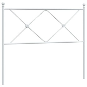 vidaXL Kopfteil Metall Weiß 107 cm