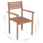 Stapelbare Gartenstühle mit Kissen 8 Stk. Massivholz Teak Stapelbare Gartenstühle mit Kissen 8 Stk. Massivholz Teak