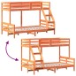 vidaXL Etagenbett 80x200/120x200 cm Wachsbraun Massivholz Kiefer vidaXL Etagenbett 80x200/120x200 cm Wachsbraun Massivholz Kiefer