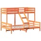 vidaXL Etagenbett 80x200/140x200 cm Wachsbraun Massivholz Kiefer vidaXL Etagenbett 80x200/140x200 cm Wachsbraun Massivholz Kiefer