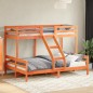 vidaXL Etagenbett 80x200/140x200 cm Wachsbraun Massivholz Kiefer vidaXL Etagenbett 80x200/140x200 cm Wachsbraun Massivholz Kiefer