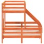 vidaXL Etagenbett 80x200/140x200 cm Wachsbraun Massivholz Kiefer vidaXL Etagenbett 80x200/140x200 cm Wachsbraun Massivholz Kiefer