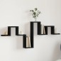 vidaXL Wandregal Schwarz 104,5x10x43 cm Holzwerkstoff vidaXL Wandregal Schwarz 104,5x10x43 cm Holzwerkstoff