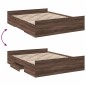 vidaXL Bettgestell mit Schubladen Braun Eichen-Optik 140x200 cm vidaXL Bettgestell mit Schubladen Braun Eichen-Optik 140x200 cm
