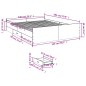 vidaXL Bettgestell mit Schubladen Braun Eichen-Optik 140x200 cm vidaXL Bettgestell mit Schubladen Braun Eichen-Optik 140x200 cm