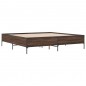 vidaXL Bettgestell Braun Eichen-Optik 180x200 cm Holzwerkstoff Metall vidaXL Bettgestell Braun Eichen-Optik 180x200 cm Holzwerkstoff Metall