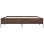 vidaXL Bettgestell Braun Eichen-Optik 180x200 cm Holzwerkstoff Metall vidaXL Bettgestell Braun Eichen-Optik 180x200 cm Holzwerkstoff Metall