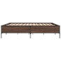 vidaXL Bettgestell Braun Eichen-Optik 180x200 cm Holzwerkstoff Metall vidaXL Bettgestell Braun Eichen-Optik 180x200 cm Holzwerkstoff Metall