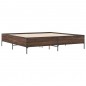 vidaXL Bettgestell Braun Eichen-Optik 180x200 cm Holzwerkstoff Metall vidaXL Bettgestell Braun Eichen-Optik 180x200 cm Holzwerkstoff Metall