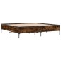 vidaXL Bettgestell Räuchereiche 180x200 cm Holzwerkstoff und Metall vidaXL Bettgestell Räuchereiche 180x200 cm Holzwerkstoff und Metall