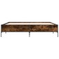 vidaXL Bettgestell Räuchereiche 180x200 cm Holzwerkstoff und Metall vidaXL Bettgestell Räuchereiche 180x200 cm Holzwerkstoff und Metall