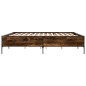 vidaXL Bettgestell Räuchereiche 180x200 cm Holzwerkstoff und Metall vidaXL Bettgestell Räuchereiche 180x200 cm Holzwerkstoff und Metall