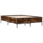 vidaXL Bettgestell Räuchereiche 140x190 cm Holzwerkstoff und Metall vidaXL Bettgestell Räuchereiche 140x190 cm Holzwerkstoff und Metall