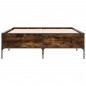 vidaXL Bettgestell Räuchereiche 140x190 cm Holzwerkstoff und Metall vidaXL Bettgestell Räuchereiche 140x190 cm Holzwerkstoff und Metall