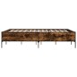 vidaXL Bettgestell Räuchereiche 140x190 cm Holzwerkstoff und Metall vidaXL Bettgestell Räuchereiche 140x190 cm Holzwerkstoff und Metall