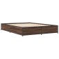 vidaXL Bettgestell Braun Eichen-Optik 140x190 cm Holzwerkstoff Metall vidaXL Bettgestell Braun Eichen-Optik 140x190 cm Holzwerkstoff Metall